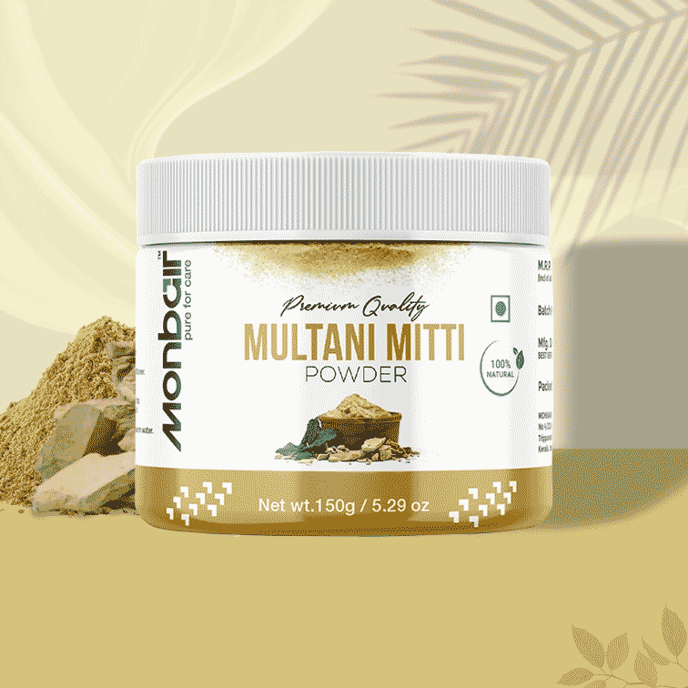 Monbair,cosmetics,cosmetics bag,beauty MONBAIR Premium Quality Organic Multani Mitti Powder 150 Grams